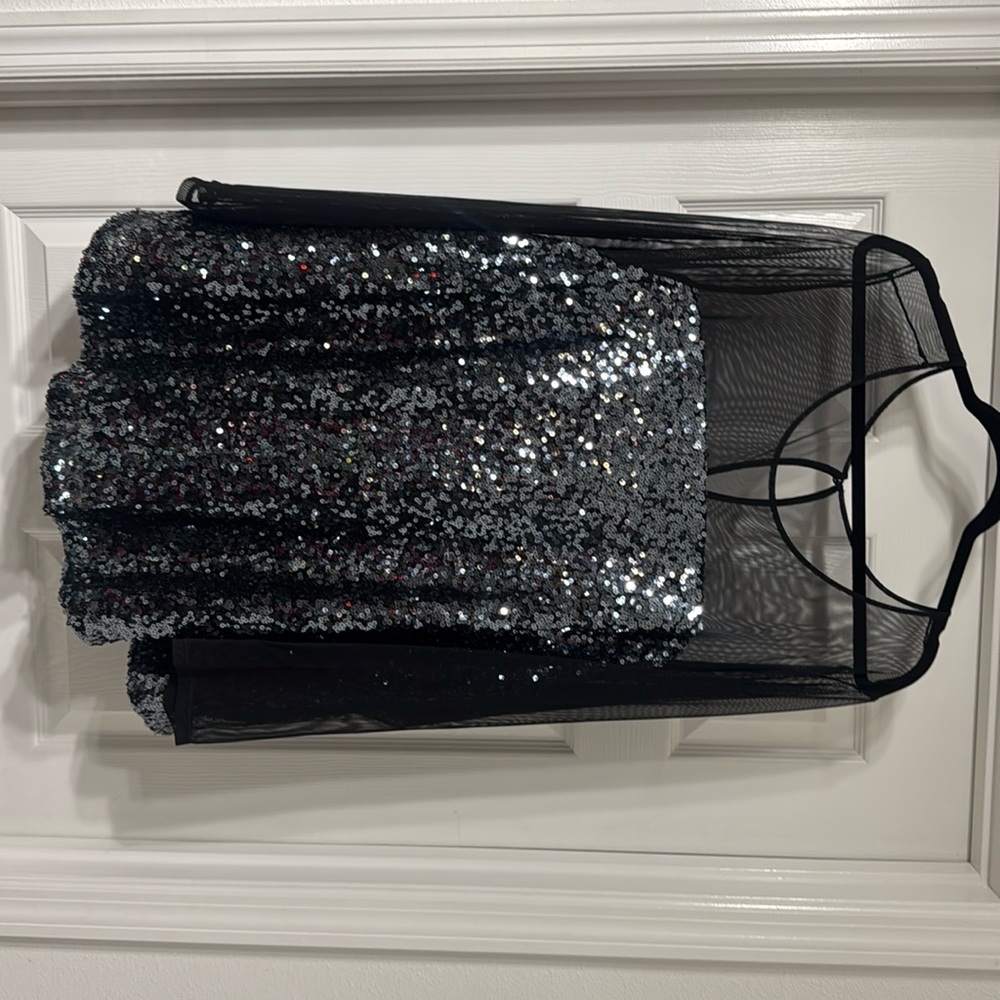 Torrid mesh long sleeve sequin special occasion shirt